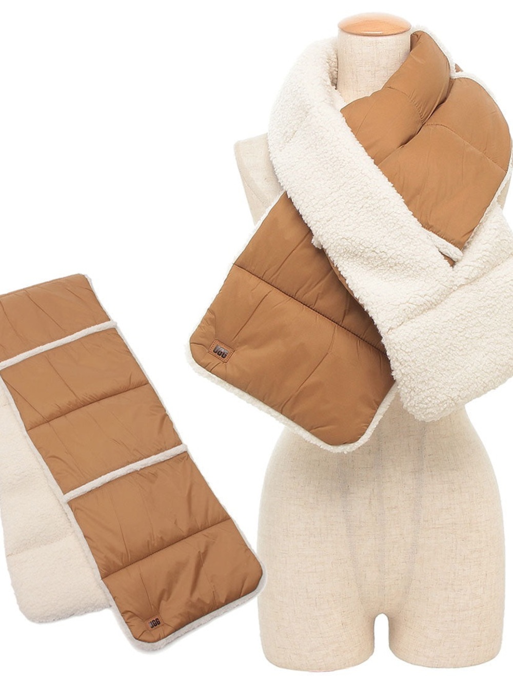 UGG Muffler Fluff Reversible Scarf beige Ladies